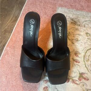 Nasty Gal Black Slide Heels